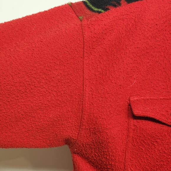 Bugle Boy Southwestern Fleece Shirt Jacket Mens Large Navajo Print Polyester 90s - Picture 3 of 16